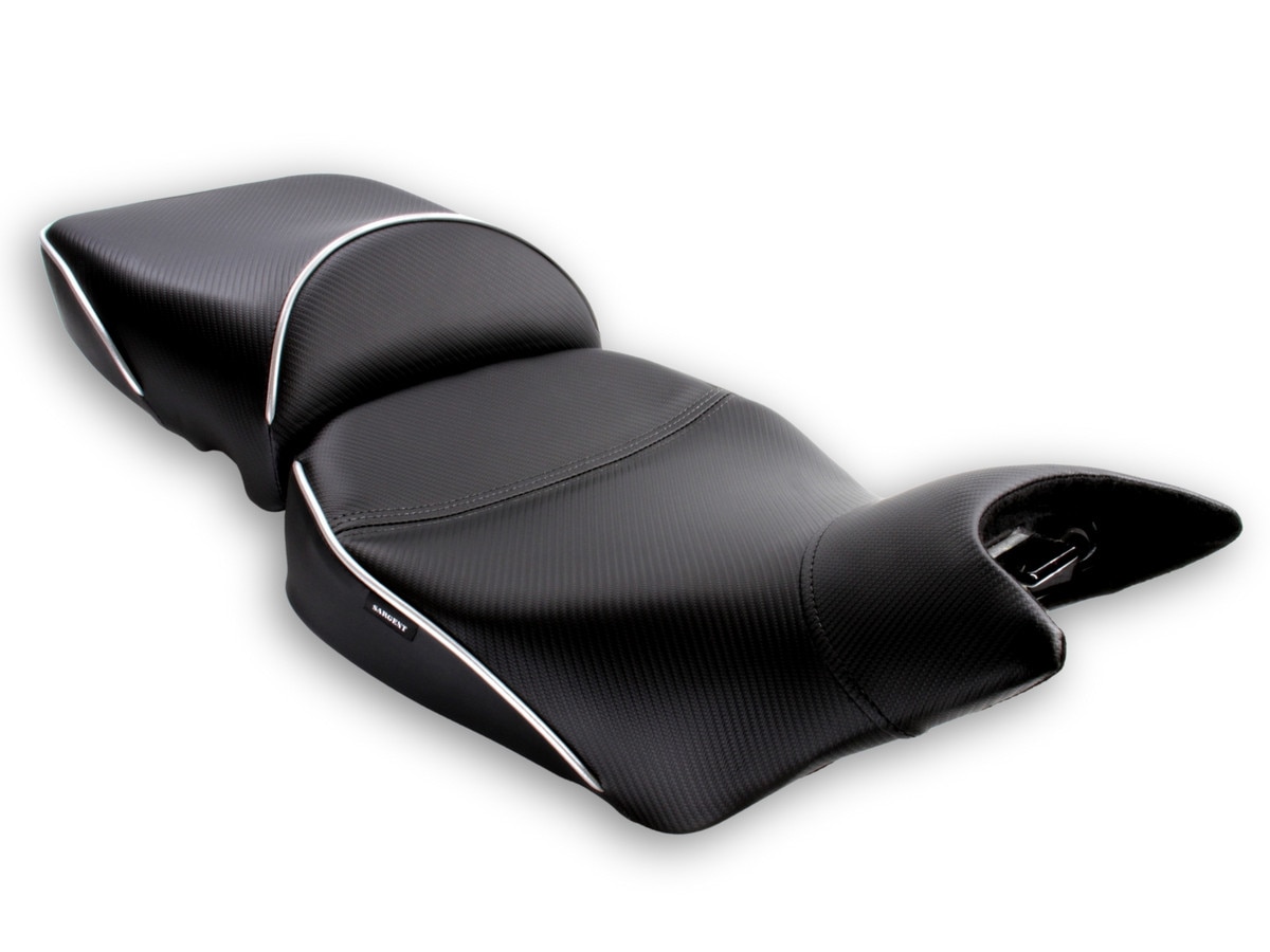 World Sport Aftermarket Performance Seat for the Triumhp Tiger 900 GT 2024+ with CFX and silver welt.